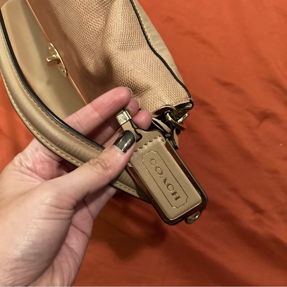 Coach Beige Madison Shoulder Bag - Picture 15 of 16